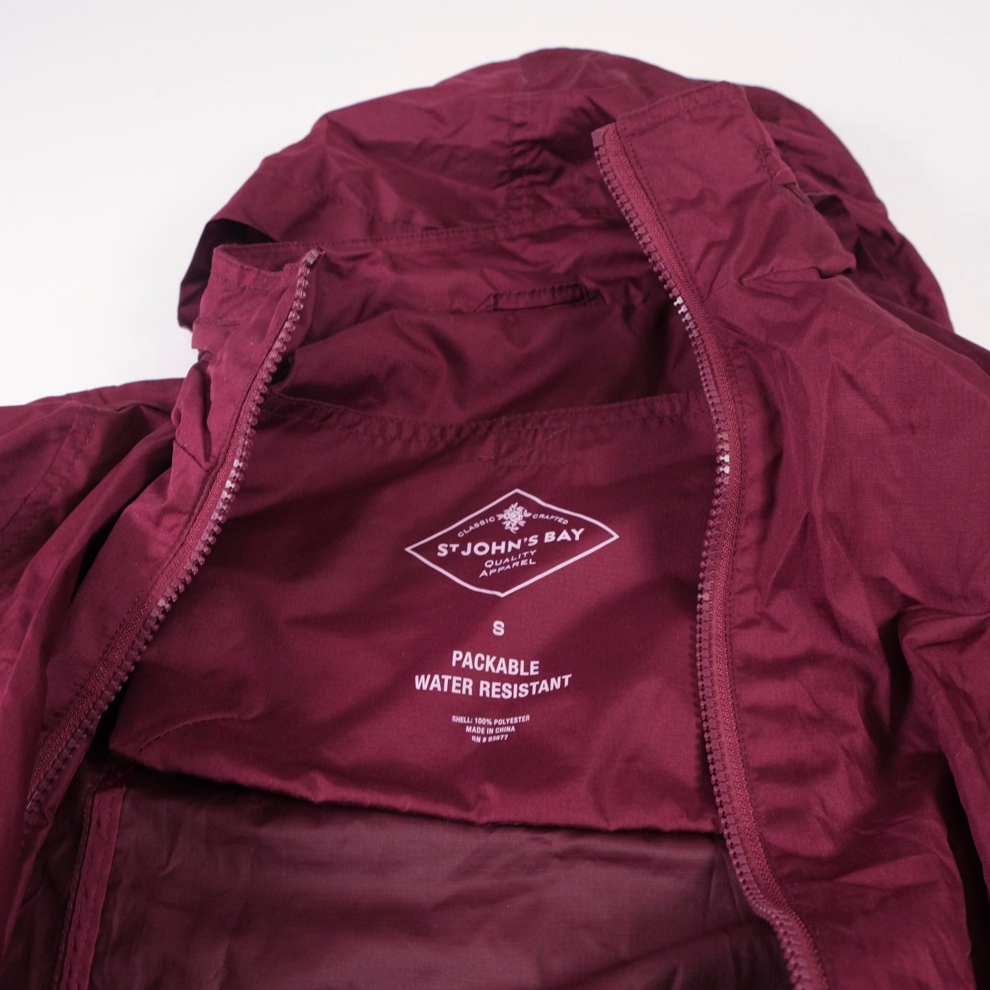 St Johns Bay Packable Water Resistant Jacket